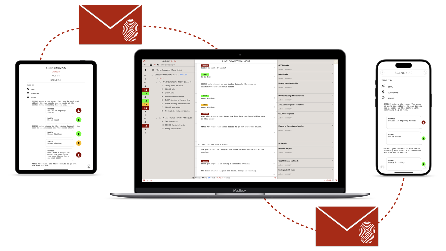 Import or export from TwelvePoint using e-mail.