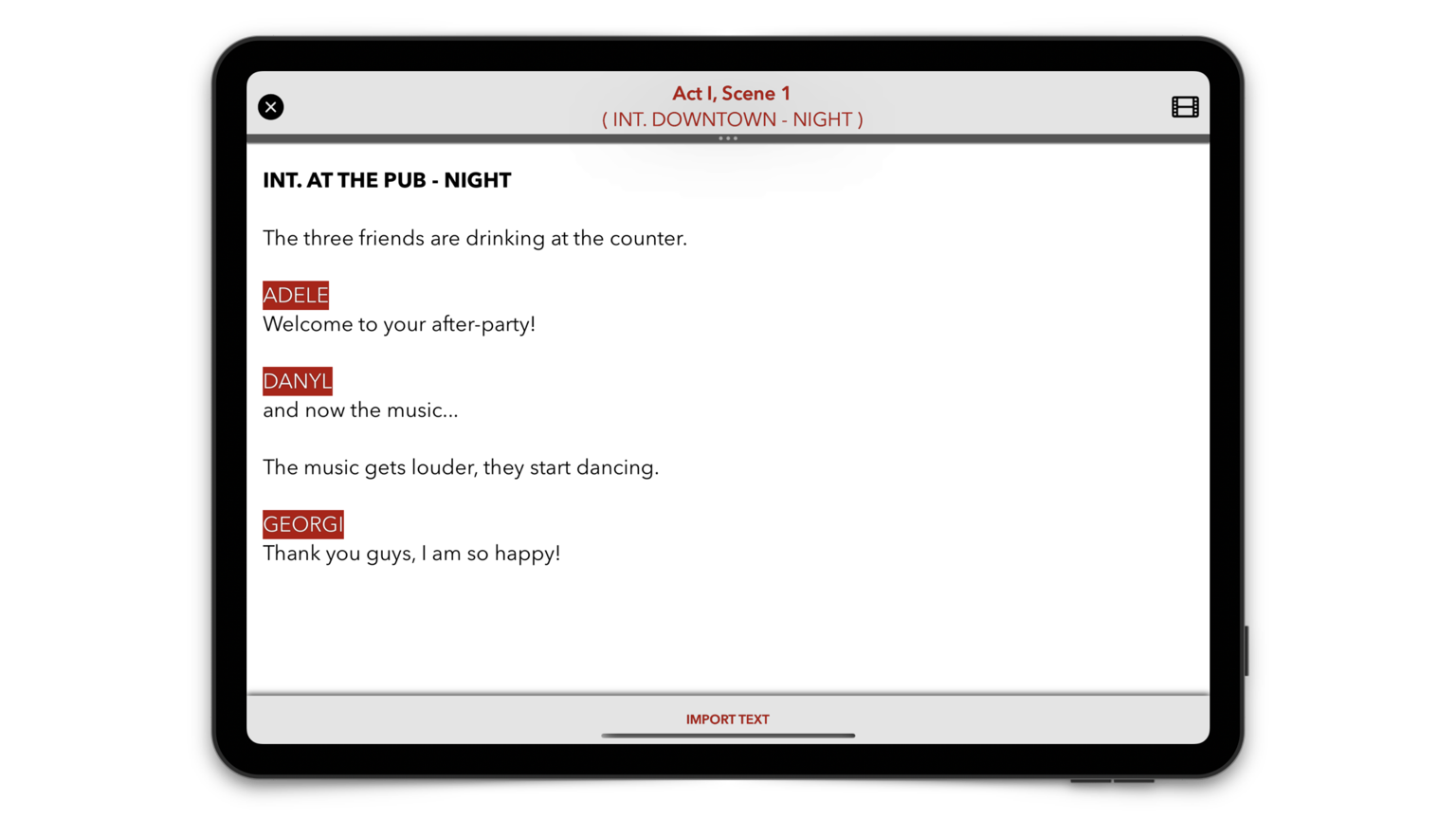 TwelvePoint per iPad - Modifica di testo libero