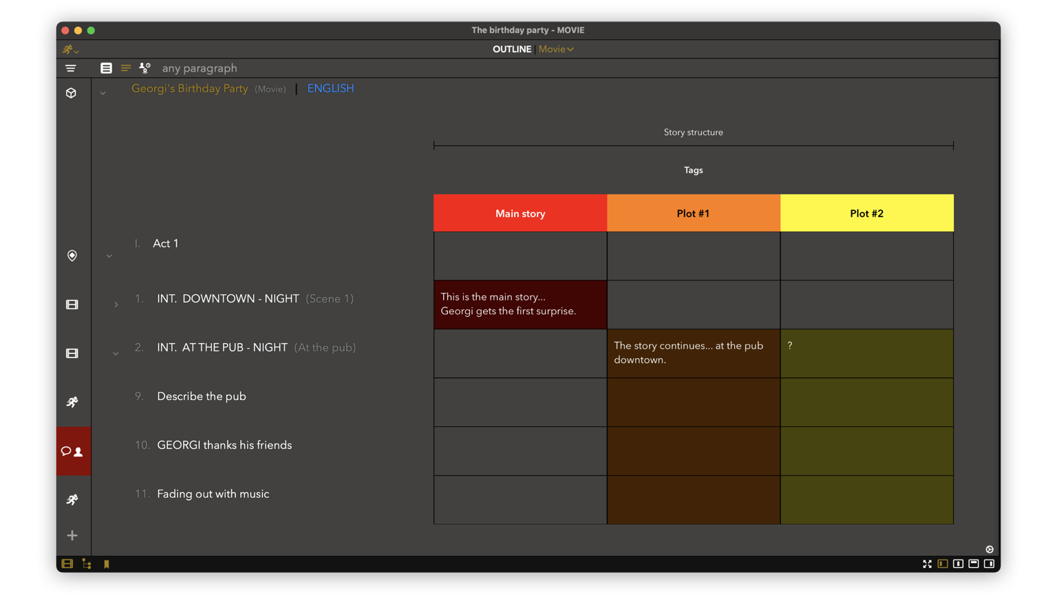 TwelvePoint para Mac: un ejemplo de cómo asociar el componente de un script con etiquetas